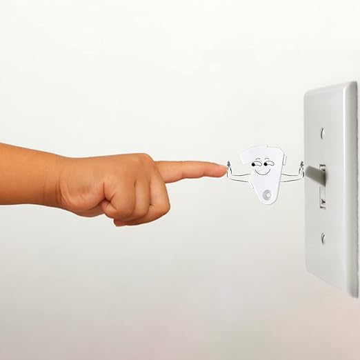 Toggle Light Switch Guard, ILIVABLE Child Proof Switch Plate Cover Rotary Lock Protects Your Lights from being Accidentally Turned On or Off by Children and Adults (White, 2 Pack)