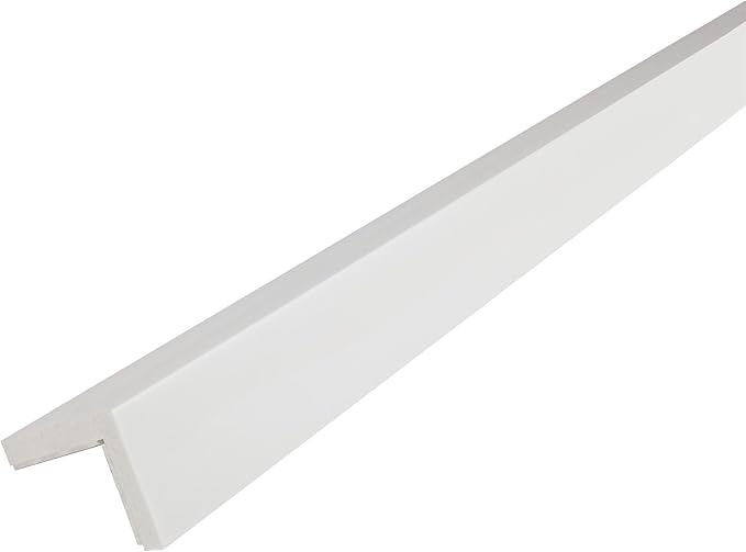 Outwater White 1-1/2" X 1-1/2" Styrene Angle with Adhesive on Both Sides, 4FT, Corner Protector