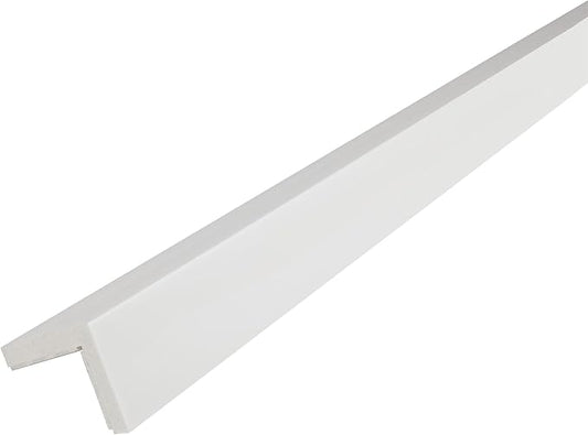 Outwater White 1-1/2" X 1-1/2" Styrene Angle with Adhesive on Both Sides, 4FT, Corner Protector