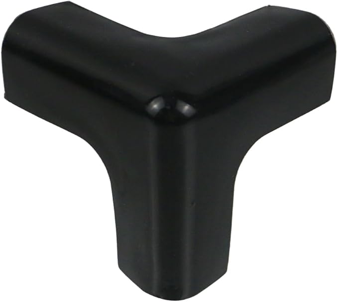 Xiaoyztan 3D T Shape PVC Corner Protectors Baby Protective Funiture Edge Guard for Table Chair Desk Cabinet 1.6-Inch 8Pcs Black