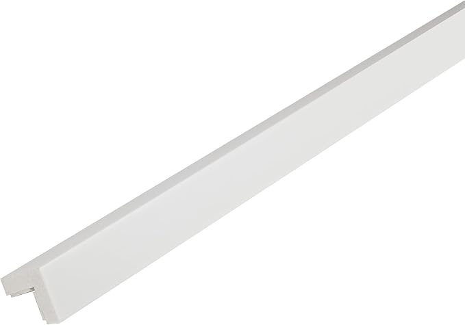 Outwater White 3/4" X 3/4" Styrene Angle with Adhesive on Both Sides, 4FT, Wall Edge Protector