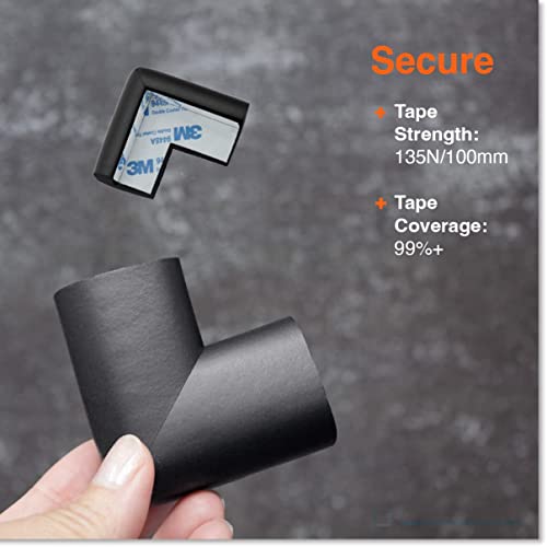 6ft Edge 4 Corners - Bundle & Save - RovingCove HeftyFit Edge Corner Guards, Onyx Black
