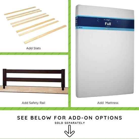 CC KITS Full-Size Conversion Kit Bed Rails for Sorelle Crib & Changer Combos - Solid Wood Rail - Toddler & Adult Rail for Full-Size Beds - Nursery & Baby Furniture (Espresso - Paris Crib & Changer)