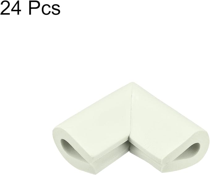 uxcell Corner Guards Edge Protectors, 24Pack U Foam Safety Bumper W Self-Adhesive Tape Furniture Corner Table Edge Guard, 2.16"x1.38"x0.31", White