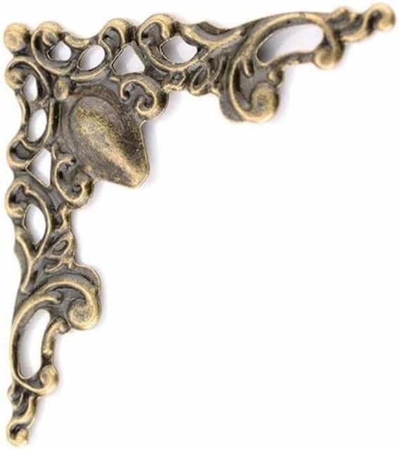 30 Pcs Antique Edge Corner Decorative Protectors, Scrapbooking Albums Embellishment Photo Frame Jewelry Box Decorative Corner (Antique Bronze)