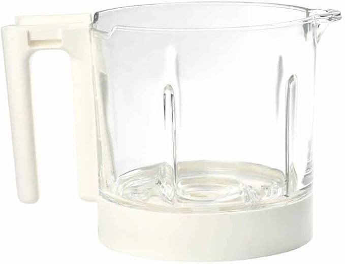 BEABA Babycook Neo Baby Food Maker Replacement Glass Bowl, 5.2 Cup Capacity, Holds 34 Servings, White