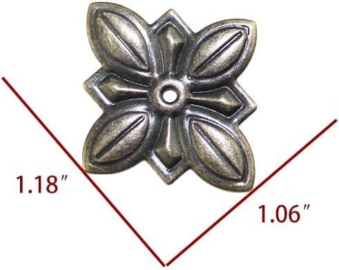 24pcs Vintage Metal Corner Protectors Edge Protector Decorative with Screws for Jewelry Box Cabinet Furniture Cabinet Table Wooden Case