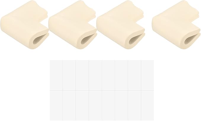 uxcell Corner Guards Edge Protectors, 8Pack U Foam Safety Bumper W Self-Adhesive Tape Furniture Corner Table Edge Guard, 2.16"x1.38"x0.31", Beige