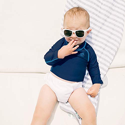 green sprouts Reusable Snap Swim Diaper, New White, 3T-4T