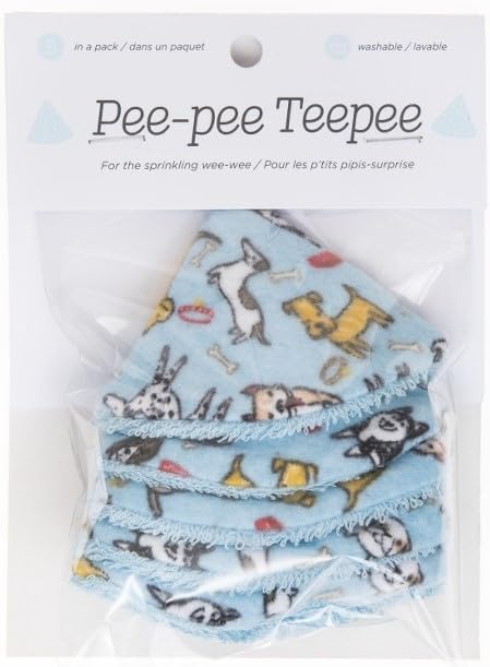 Beba Bean Pee Pee Teepee Dogs 5 Pieces Baby boy Pee Shield Babyboy