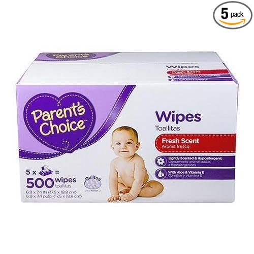 Parents Choice Fresh Scent Baby Wipes 500 Count