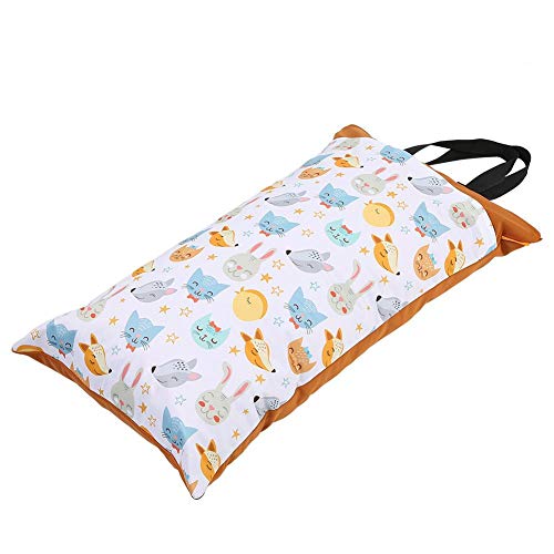 Large Hanging Wet/Dry Pail Bag for Cloth Diaper,Inserts,Nappy, Laundry with Two Zippered Waterproof,Reusable(EF160)