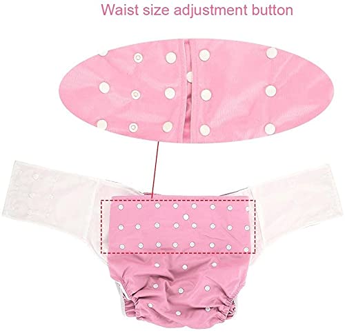 Adults Cloth Diapers For Elderly 6 Colors, Reusable Washable Waterproof Diapers Bedwetting Adults For Disabled Urine Loss, Adult Night Diapers For Incontinence Care(#3)