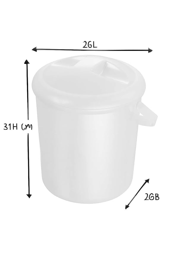 Rotho Babydesign Nappy Pail, 10L, from 0 Months, Bella Bambina, White, 200210001
