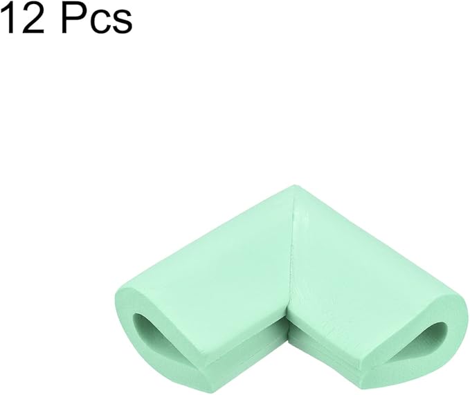 uxcell Corner Guards Edge Protectors, 12Pack U Foam Safety Bumper W Self-Adhesive Tape Furniture Corner Table Edge Guard, 2.16"x1.38"x0.315", Green