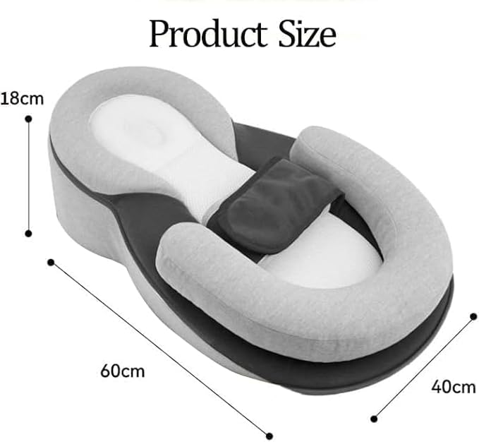 Baby Lounger Pillow for Infant Support Cushion Reflux Breastfeeding Pillow, Bottle Feeding, Tummy Time, Adjustable Baby Wedge Lounger Pillow for Reducing Spit-Up