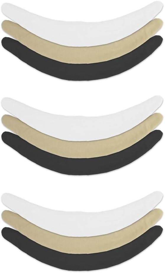 More of Me to Love Viscose and Cotton Blend Tummy Liners (9-Pack, X-Large, Black, White, Beige)