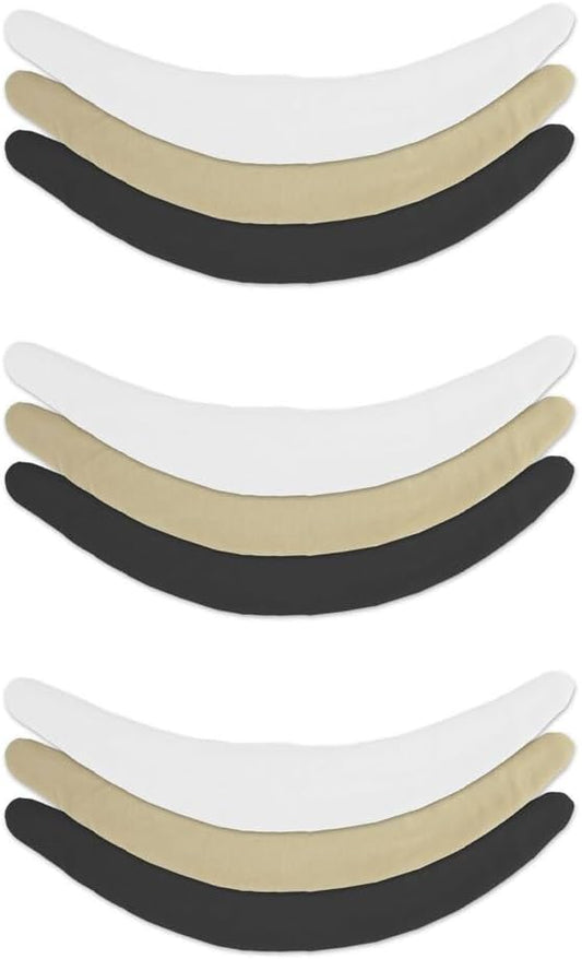 More of Me to Love Viscose and Cotton Blend Tummy Liners (9-Pack, X-Large, Black, White, Beige)
