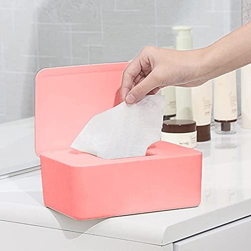VALINK Wipes Dispenser Holder, Dustproof Tissue Storage Box Case Wet Wipes Dispenser Holder with Lid for Home Office Desk Car