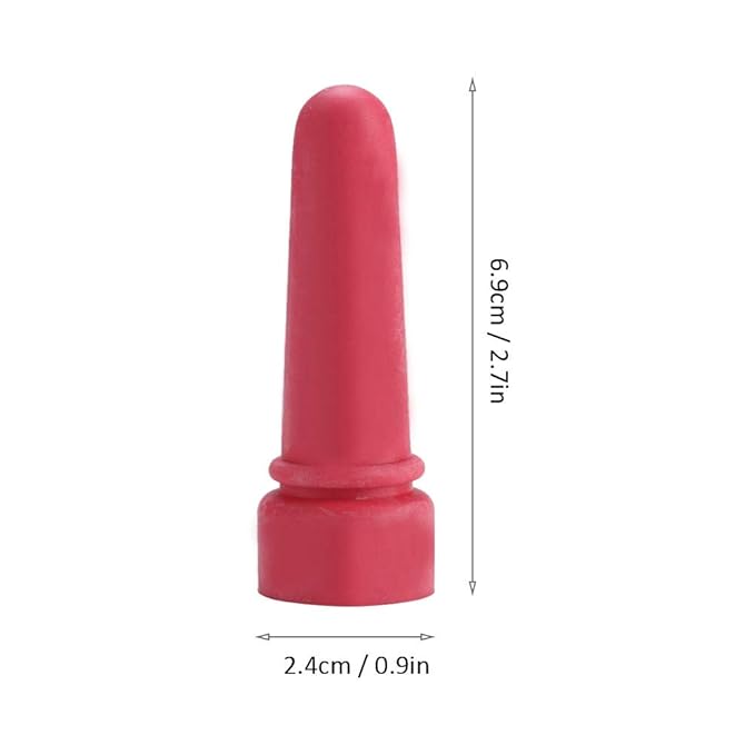 5Pcs Calf Milk Drink Nipple, 6.9cm Red Rubber Calf Milk Nipple, Small Animal Nursing Bottle, Calf Feeding Teats for Feeding Newborn Cows, Farm Animal Feeding Supplies