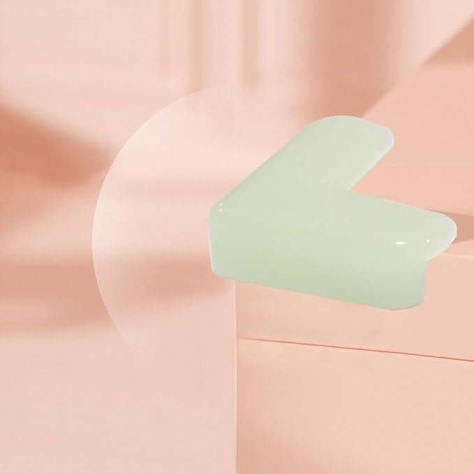 Toddmomy Luminous Corner Protectors Baby Safety Transparent Table Edge Guards Night Glow Childproof Anti-Collision Furniture Corner Guards for Kids 12 Pack 1.57X1.57X0.59In
