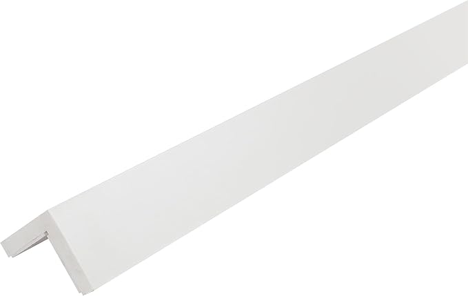 Outwater White 2" X 2" Wall Corner Protector Trim with Adhesive, 8FT Length, 6 Pack