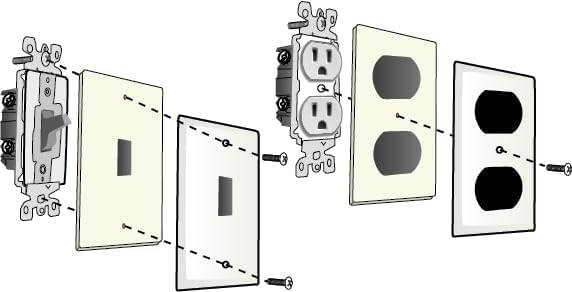 Electrical Outlet Safety Caps For Childproofing/Baby Cover Plugs and Draft Insulation Pack (24 Caps + 20 Gaskets)