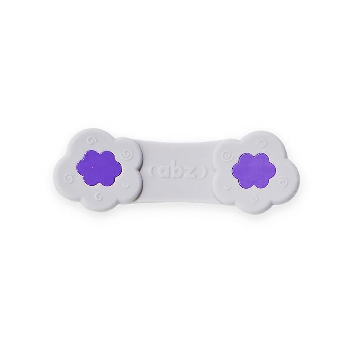 ABZ Pin Free Cloth Diaper Fasteners for Prefolds, Pre-Flats or Flat Diapers - 4 Pack - Purple