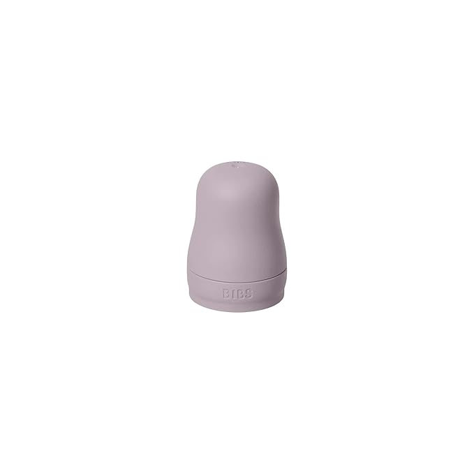 BIBS Bottle Cap Set - BPA-Free, Dishwasher Safe, Customizable Colors, Includes Cap, Milk Lock, and Screw Cap - Compatible with BIBS Bottles (Sold Separately) - Dusky Lilac