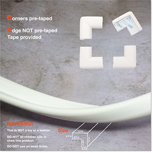 15ft Edge 12 Corners - Bundle & Save - RovingCove HeftyFit Edge Corner Guards, Oyster White