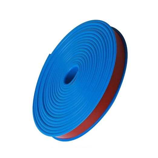 6m U-Shape Self Adhesive Veneer Edge Banding, Self-Locking Flexible TPE Stick Veneer Edgeband Peel Trim Collapsible Edge Guards for Table Cabinet Furniture Restoration（Blue-14mm）