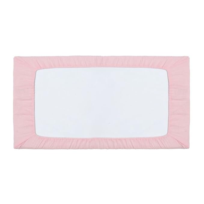Cotton Changing Pad Cover,Unisex Diaper Change Table Sheet Ultra Soft Diaper Change Table Pad Cover Washable Changing Pad Sheets for Newborn,32in x 16in x 5in,Light Pink