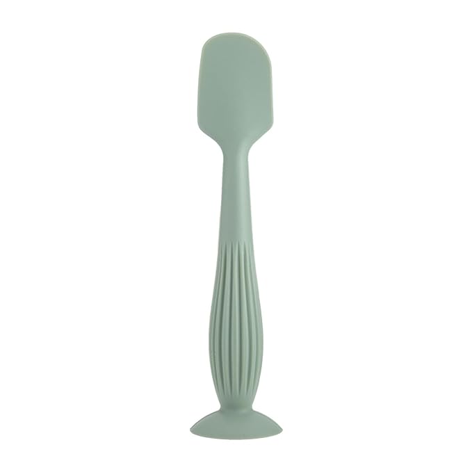 Gentle Application Baby Diaper Cream Spatula Silicone Handheld Scraping Spoon with Suction Base for Easy Storage