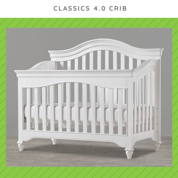 CC KITS Full-Size Conversion Kit Bed Rails for SmartStuff Convertible Cribs by Universal Furniture - Solid Wood Rail - Toddler and Adult Bed Rail for Full-Size Beds - Nursery Furniture (White)