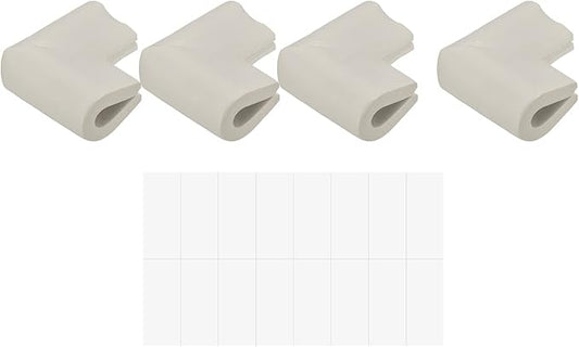 uxcell Corner Guards Edge Protectors, 4Pack U Foam Safety Bumper W Self-Adhesive Tape Furniture Corner Table Edge Guard, 2.16"x1.38"x0.315", Gray