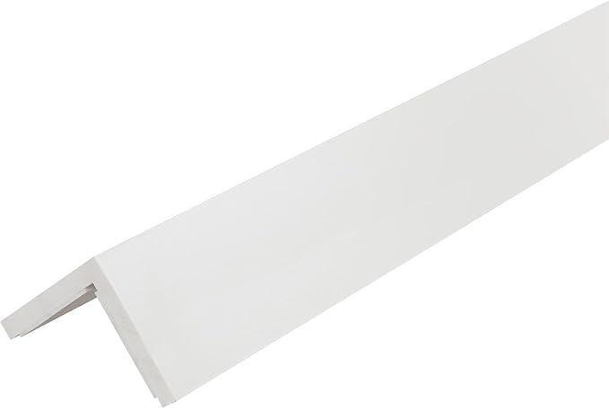 Outwater White 3" X 3" Styrene Angle with Adhesive on Both Sides, 4FT, Heavy-Duty Wall Corner Protector