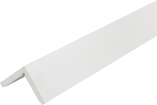 Outwater White 3" X 3" Styrene Angle with Adhesive on Both Sides, 4FT, Heavy-Duty Wall Corner Protector