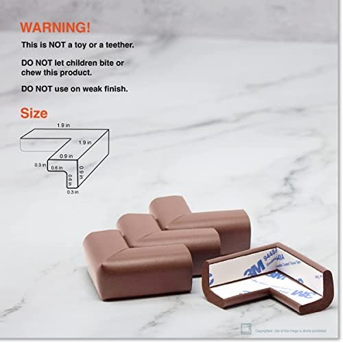 Slim-Fit 18ft Edge 16 Corners - Bundle & Save - RovingCove Slimfit Edge Corner Guards, Coffee Brown