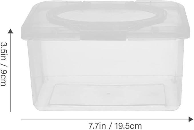 Sewroro 2pcs Wipes Dispenser Transparent Tissue Box Holder Baby Wipe Holder Refillable Wipe Container Case for Home Office