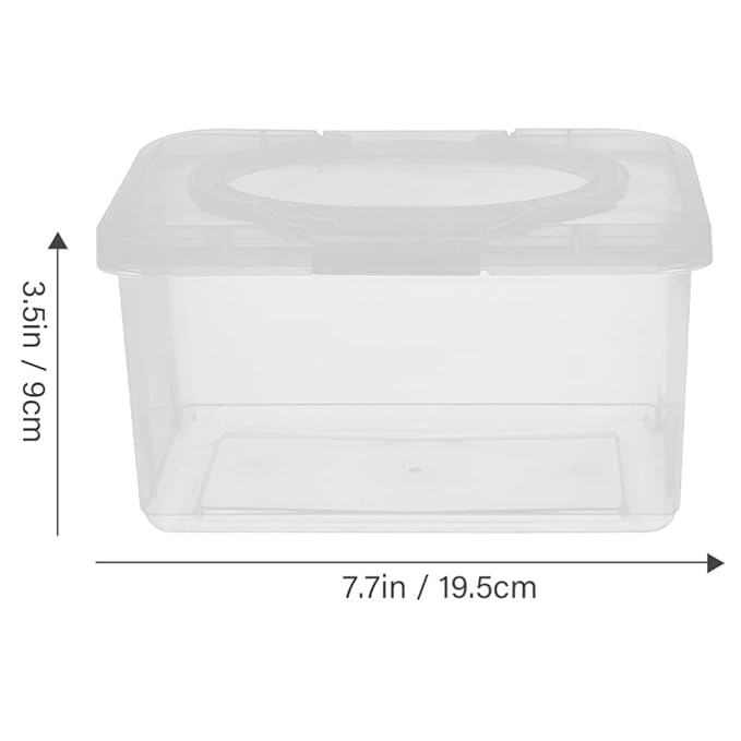 Wipes Holders 2pcs Wipe Holder Wipe Box Baby Wipes Dispenser, Wipe Holder Case Dustproof with Lid Keep Diaper Fresh Easy Open & Close