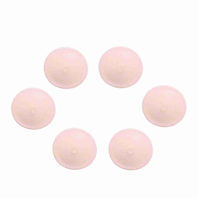 Reusable Cotton Breast Pads Washable Nursing Pads 6 Pack White Absorbent 12cm Diameter for Nursing Mothers