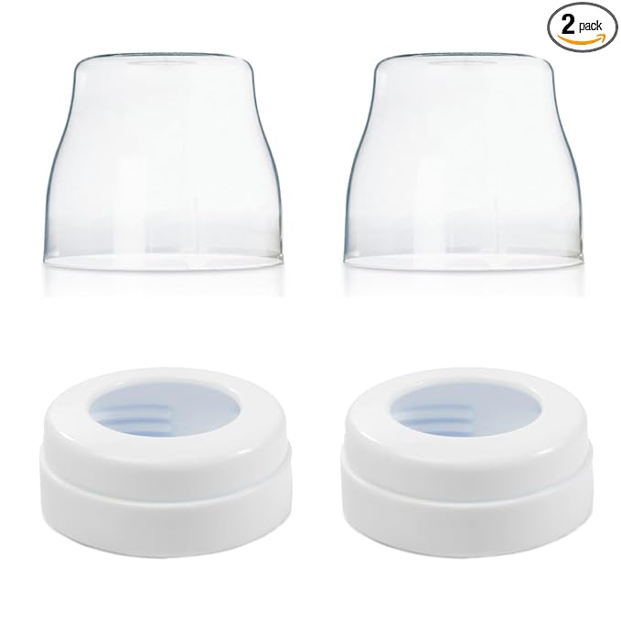 Replacement Screw Rings, Caps Compatible with Philips Avent Anti-Colic Bottles 4oz /9oz /11oz; Not for Natural Bottles ; Not Original Avent Replacement Parts (2 Pack)