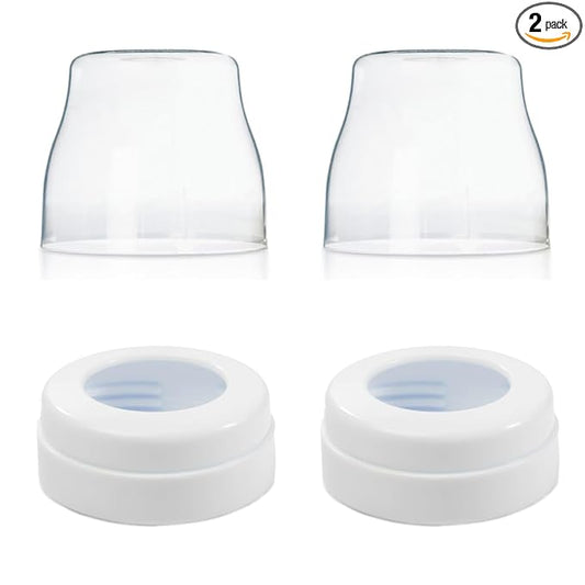 Replacement Screw Rings, Caps Compatible with Philips Avent Anti-Colic Bottles 4oz /9oz /11oz; Not for Natural Bottles ; Not Original Avent Replacement Parts (2 Pack)