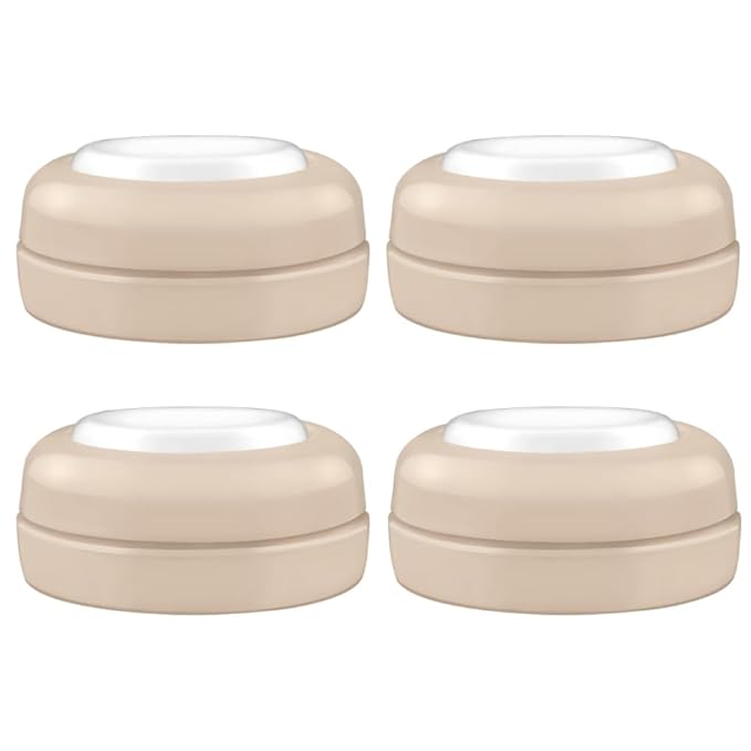 Maymom Screw Lids Aka Travel Caps With Rewritable Sealing Disc Compatible with Avent, Maymom Wide Mouth Bottles; Cap Replace Avent Natural Bottle Sealing Ring and Sealing Disc, 4pcs. (Khaki)