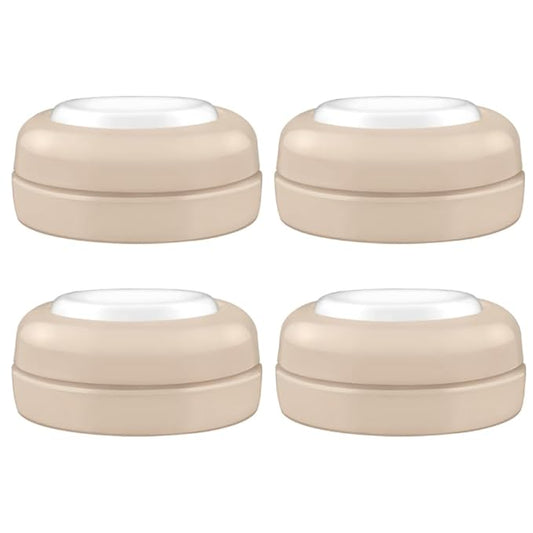 Maymom Screw Lids Aka Travel Caps With Rewritable Sealing Disc Compatible with Avent, Maymom Wide Mouth Bottles; Cap Replace Avent Natural Bottle Sealing Ring and Sealing Disc, 4pcs. (Khaki)