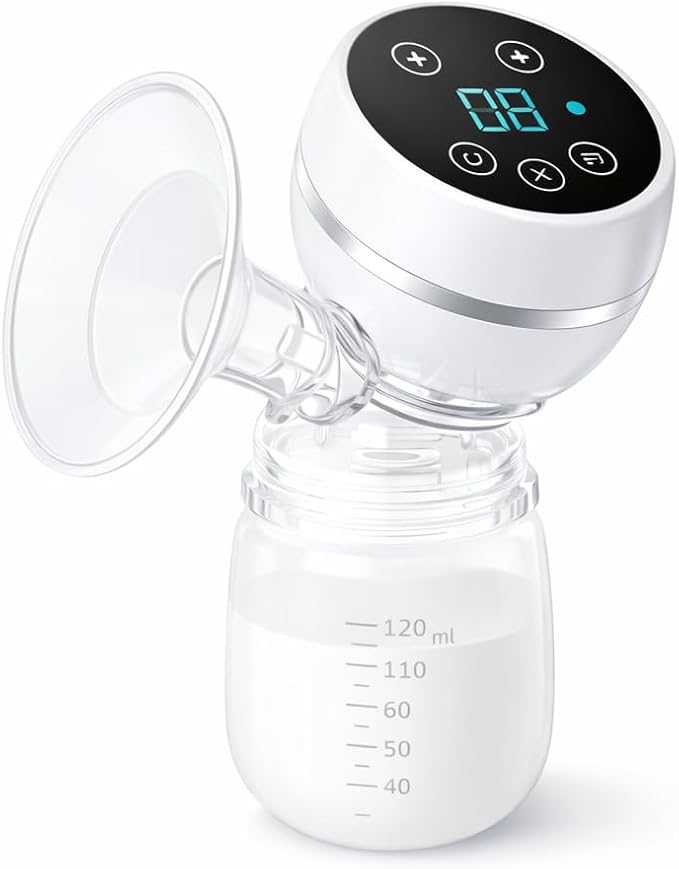 Wearable Electric Breast Pump, Hands-Free & Portable – Quiet, 4 Modes, 9 Suction Levels, Rechargeable Breast Pump for Busy Moms