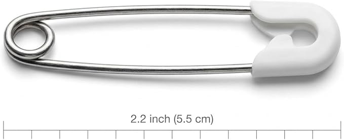 50PCS Cloth Diaper Pins Stainless Steel Traditional Safety Pin