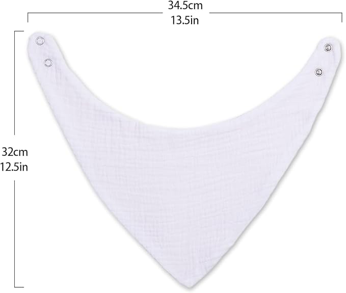 Maiwa Cotton Bandana Drool Bibs for Baby Girl Boys for Drooling and Teething for 8 Pack