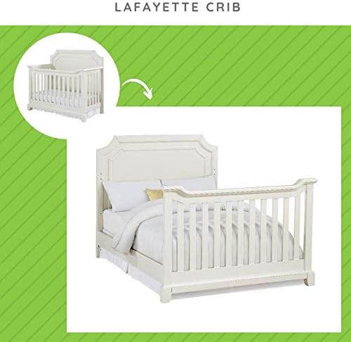 Full-Size Conversion Kit Bed Rails for Bertini Baby Convertible Cribs by Dorel - Solid Wood Rail - Toddler & Adult Bed Rail for Full-Size Beds - Essential Nursery & Baby Furniture (French White Lace)