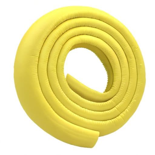 M2cbridge L Shape Extra Thick Furniture Table Edge Protectors Foam 6.5 Ft (Yellow(6.5ft x 2))